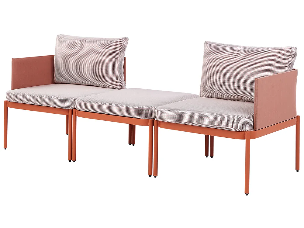 Ensemble de salon de jardin avec table 2 places TERRACINA Métal Orange_826669