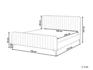 Bett mit Lattenrost Samtstoff LUNAN 160 x 200 cm Hellblau_993690