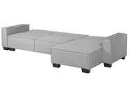 Corner Sofa Bed 3 Seater ROMEDAL Fabric Light Grey Left Hand_748907